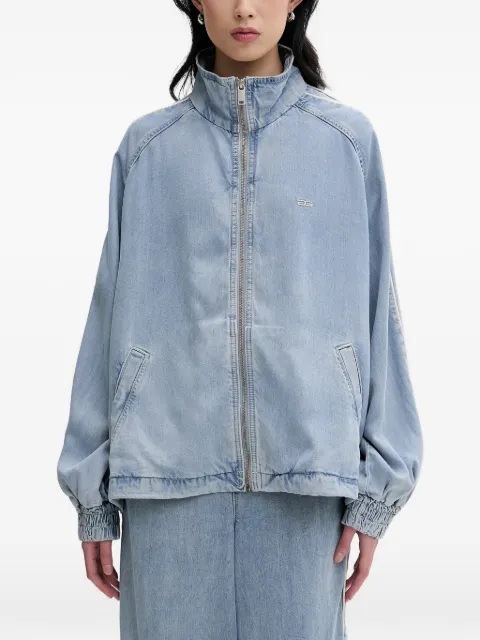 Gestuz GZsea logo-embroidered side-stripe jacket