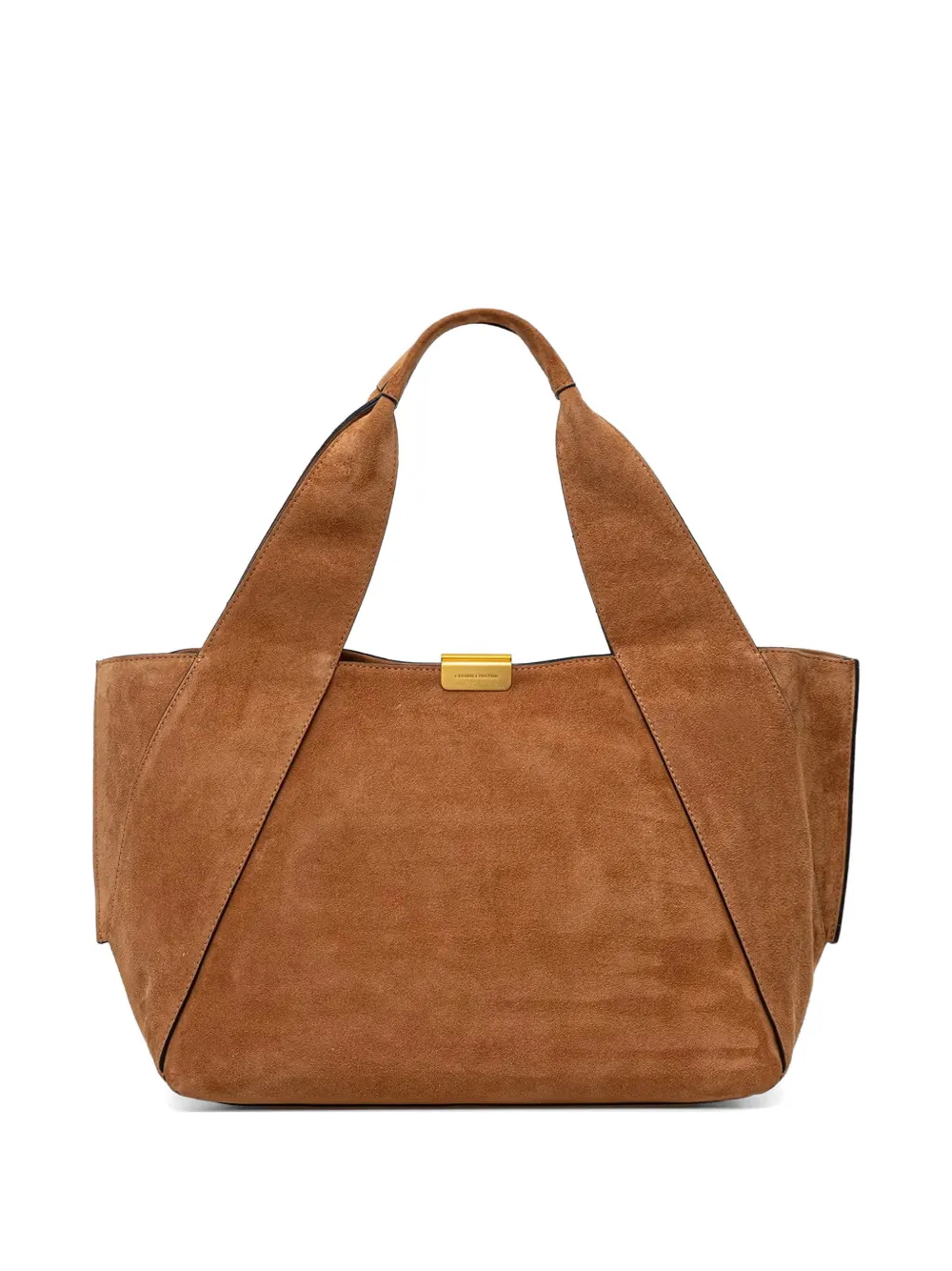 GIANNI CHIARINI large Vivi suede tote bag - Marrone