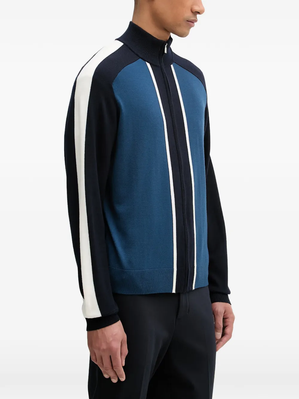  From Future Jersey A Rayas Con Cremallera - Azul 