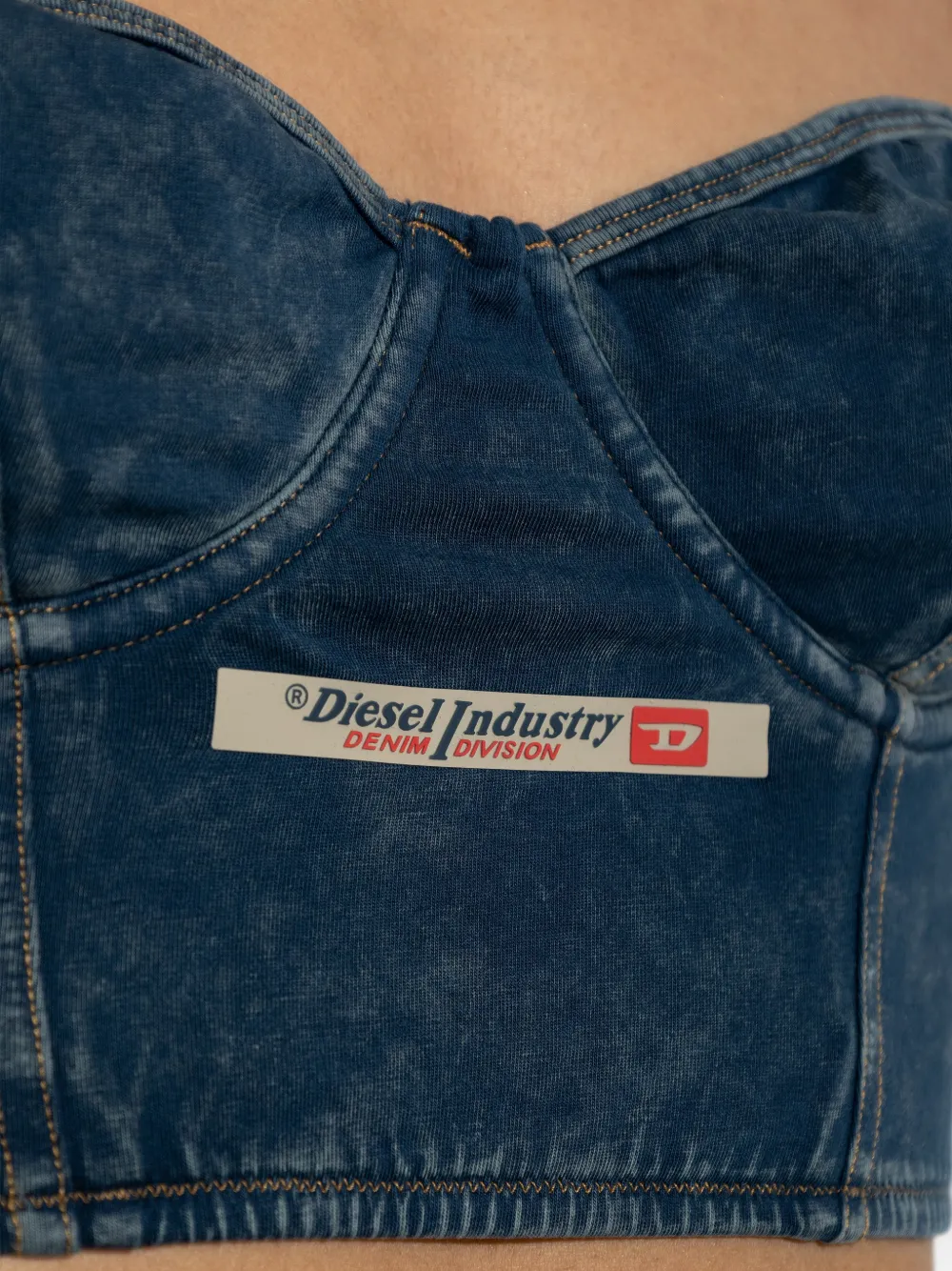 Diesel Sheila-Dnm bh met logopatch Blauw