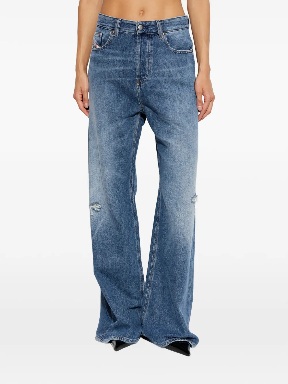 Diesel 1996 D-Sire gerafelde jeans Blauw