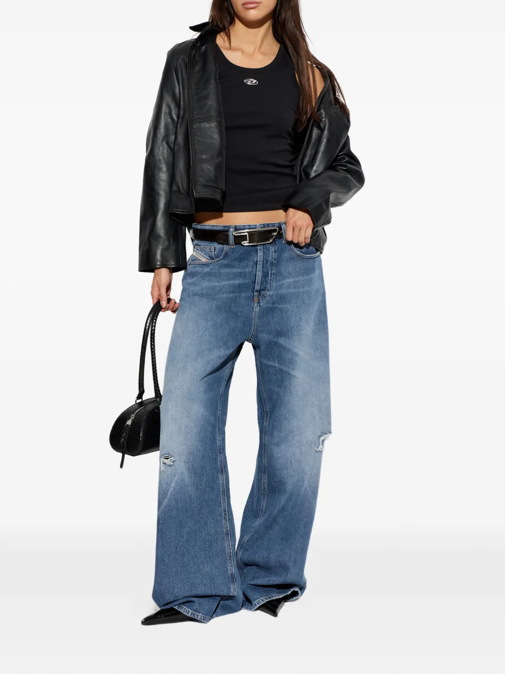 Diesel 1996 D-Sire gerafelde jeans Blauw