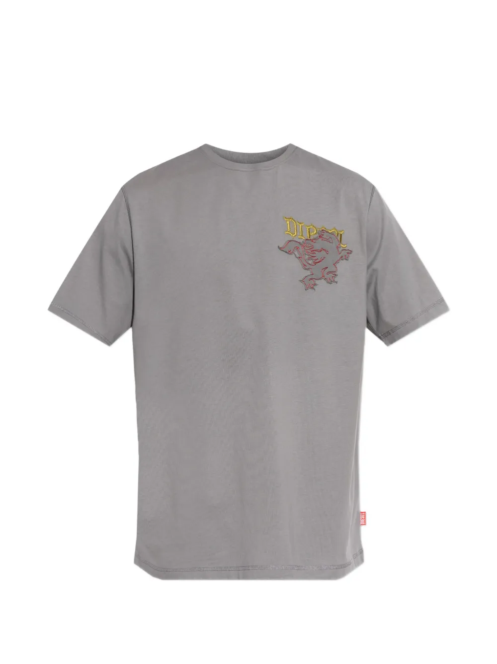 Diesel patch-embroidered T-shirt - Grau