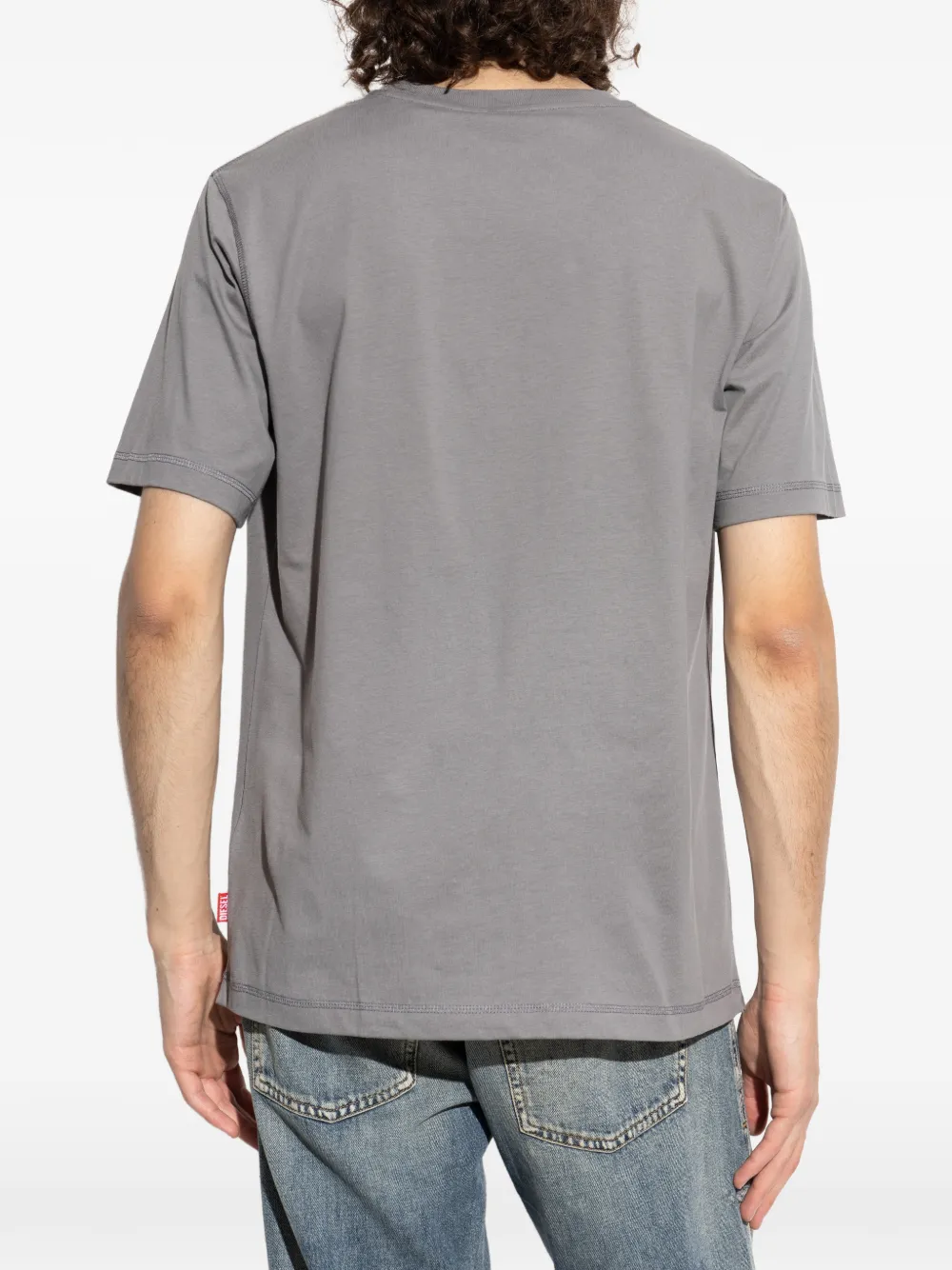 Diesel Regular-fit T-shirt met geborduurde patch Grijs