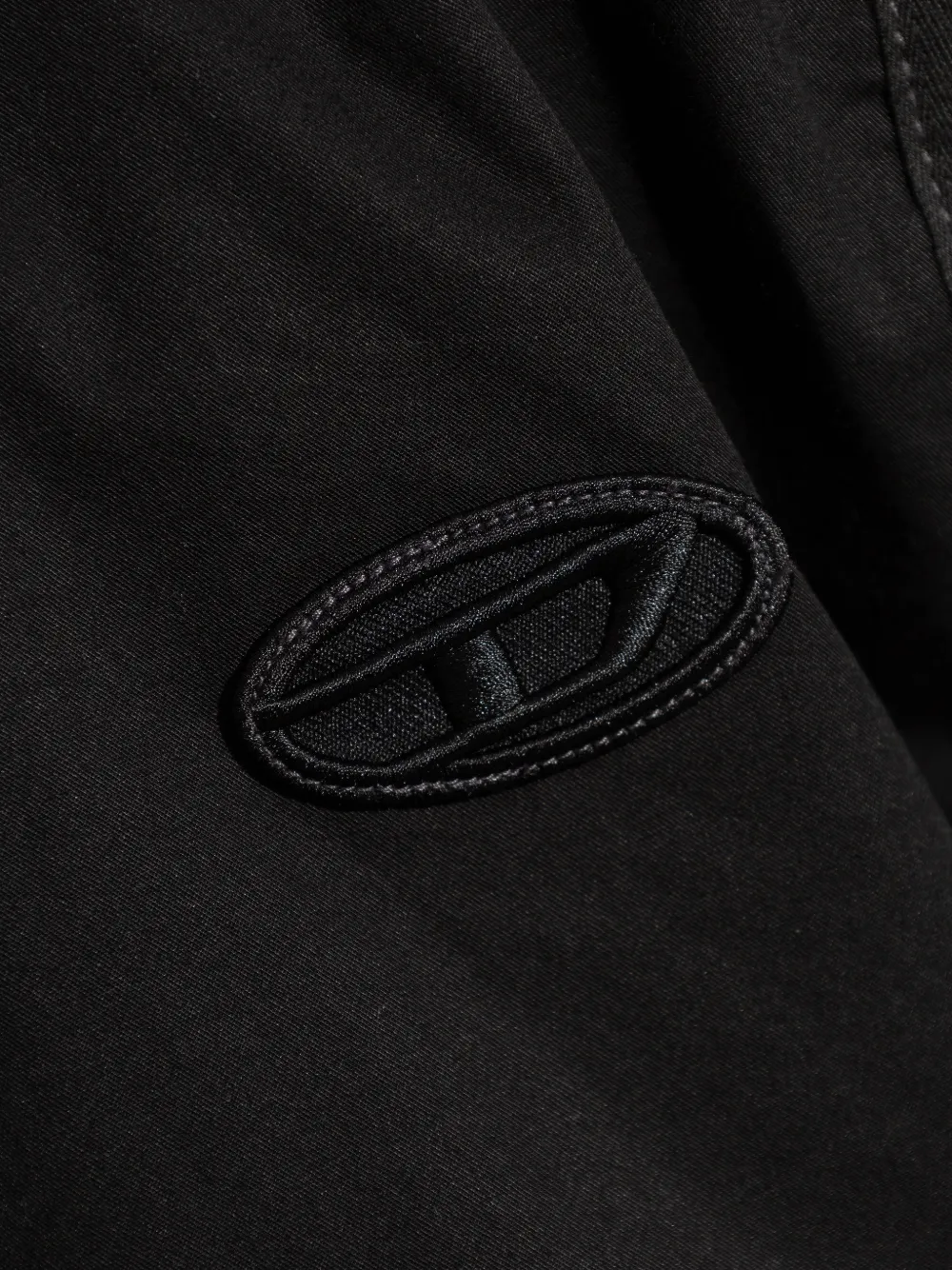 Diesel Bomberjack met logopatch Zwart