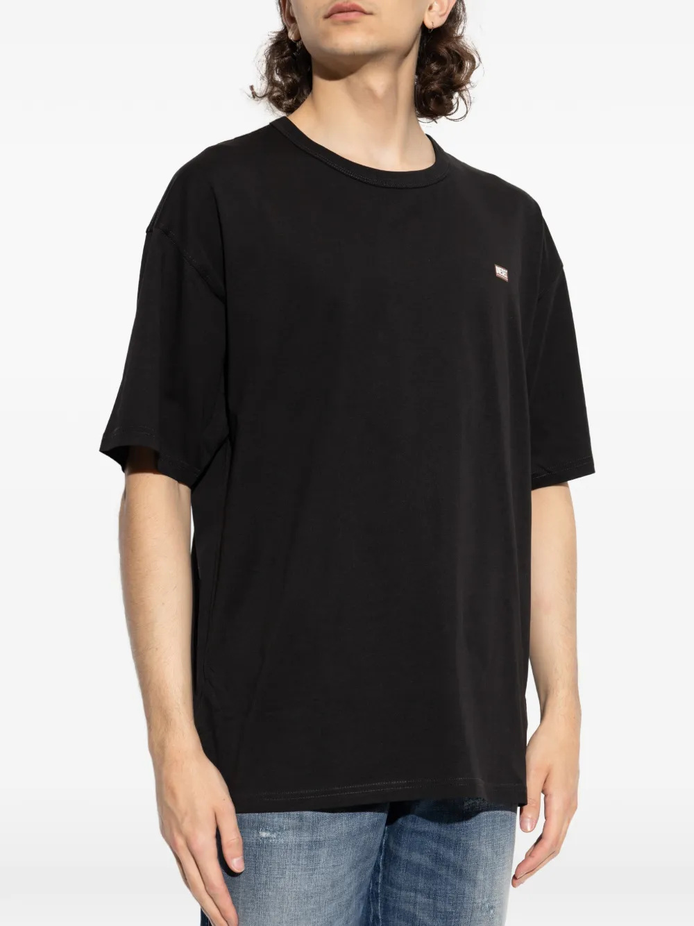Diesel T-shirt met logodetail Zwart