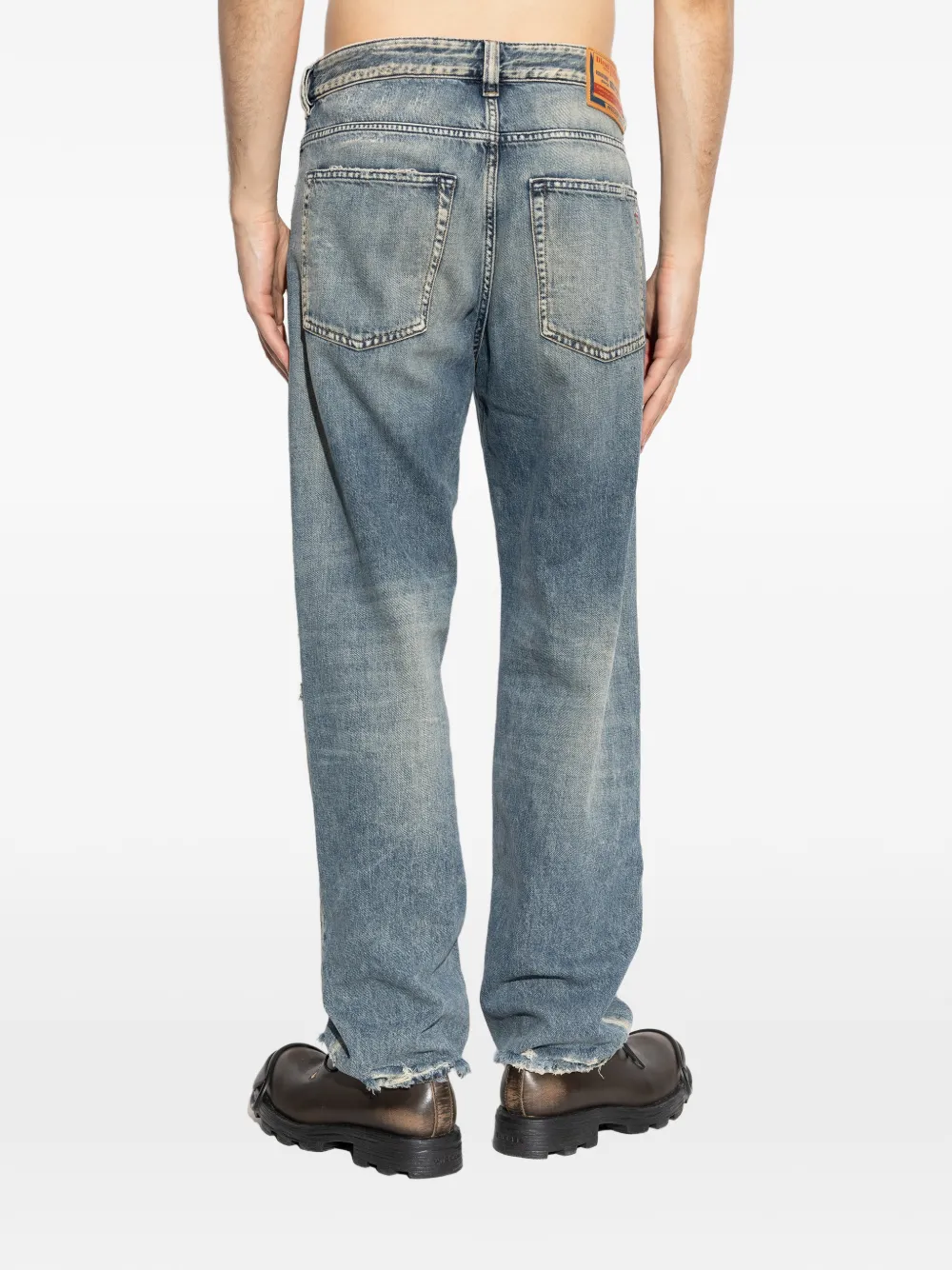 Diesel 2024 D-Macs gerafelde jeans Blauw