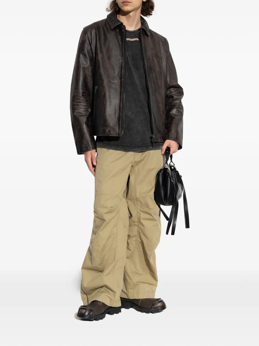 Diesel P-Delly broek met vlakken Groen