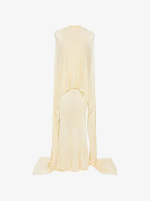Self-Portrait cape-detail racer-back maxi dress