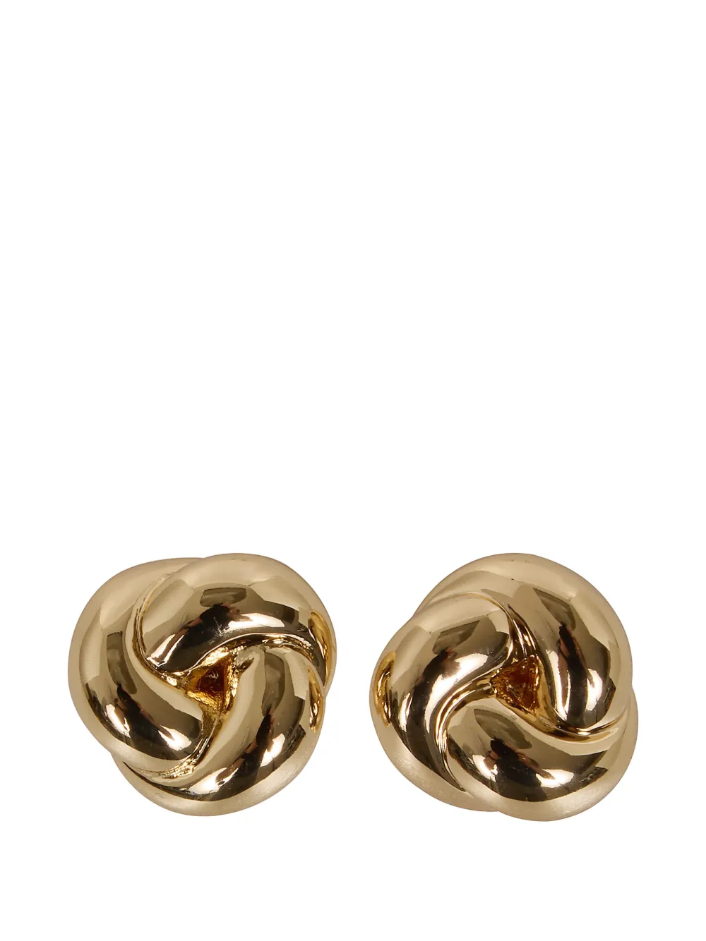 Self-Portrait knot-detail earrings - Oro