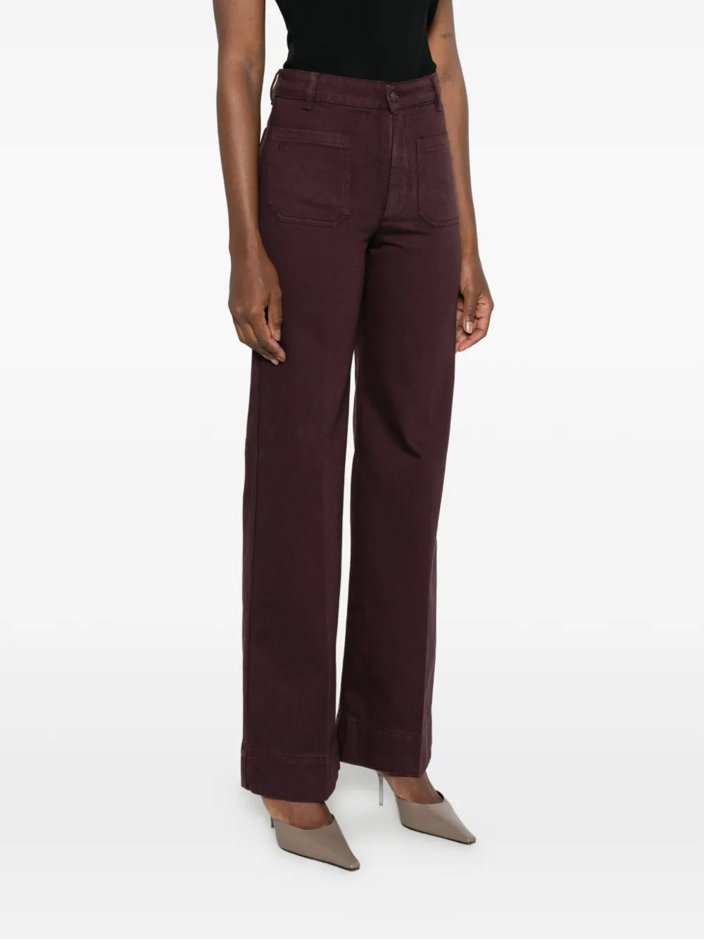  Victoria Beckham Vaqueros Anchos Alina - Morado 