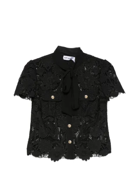 Self-Portrait blusa con encaje guipur