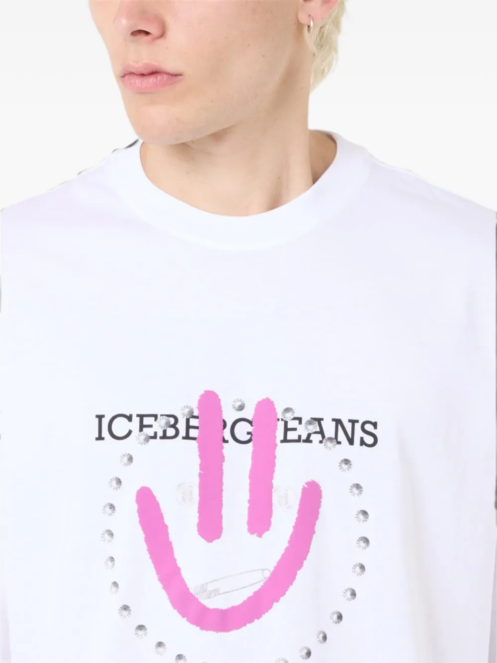 Iceberg Katoenen T-shirt met print Wit