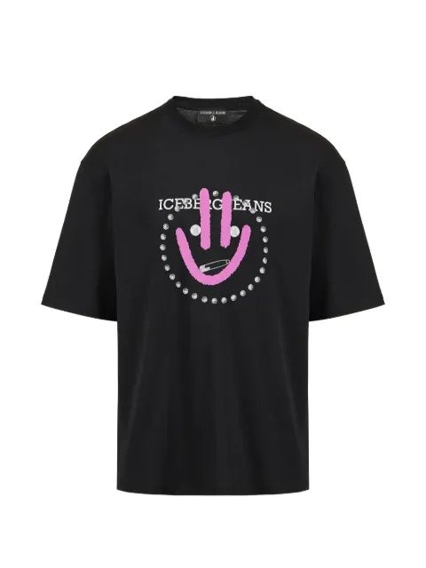 Iceberg playera de algodón con estampado Smiley