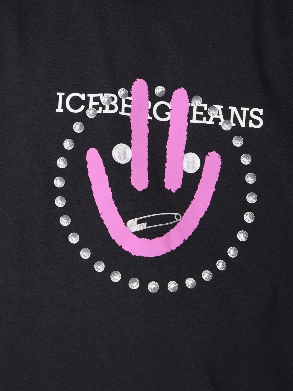 Iceberg Katoenen T-shirt met print Zwart