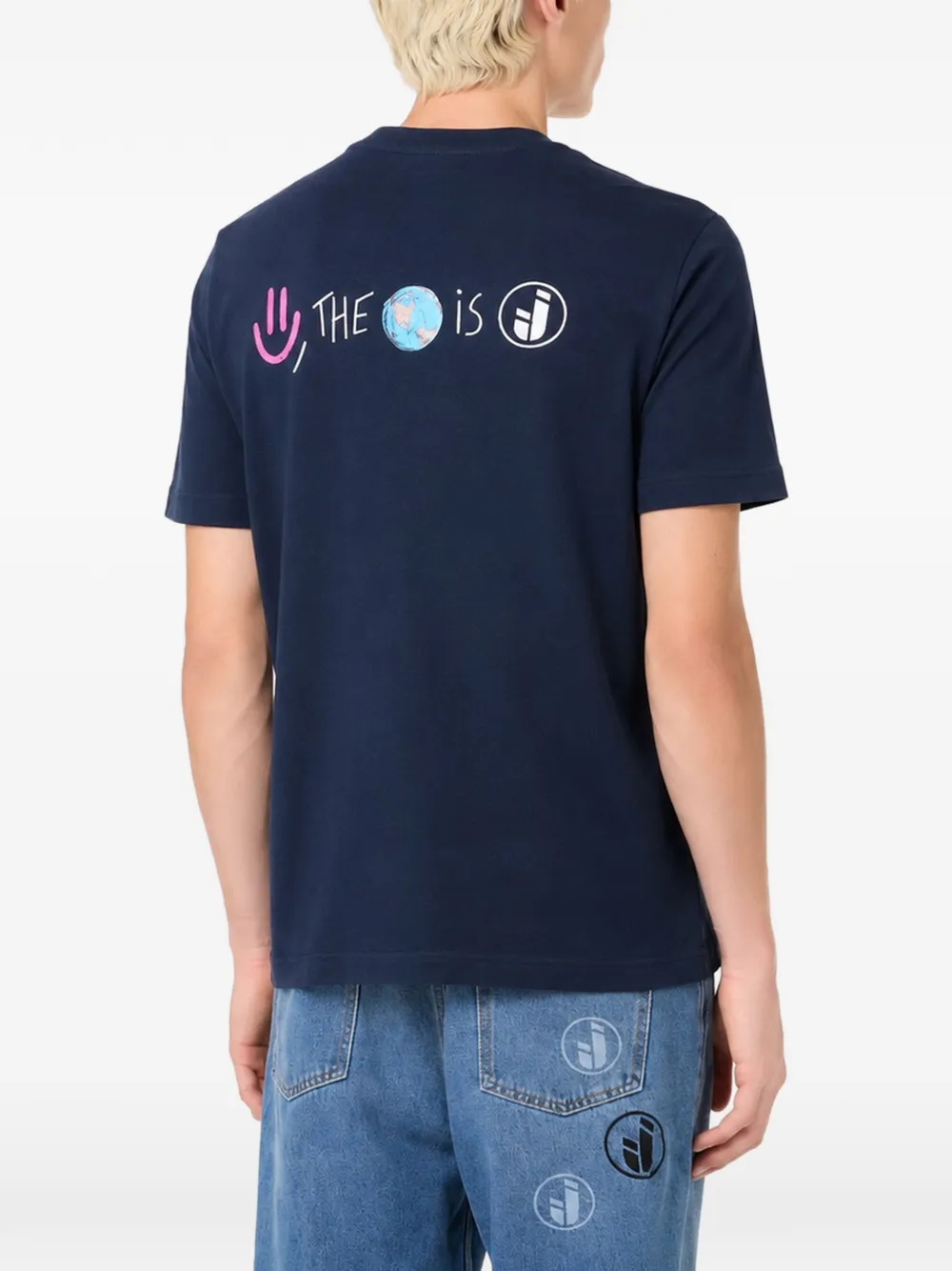 Iceberg T-shirt met grafische print Blauw