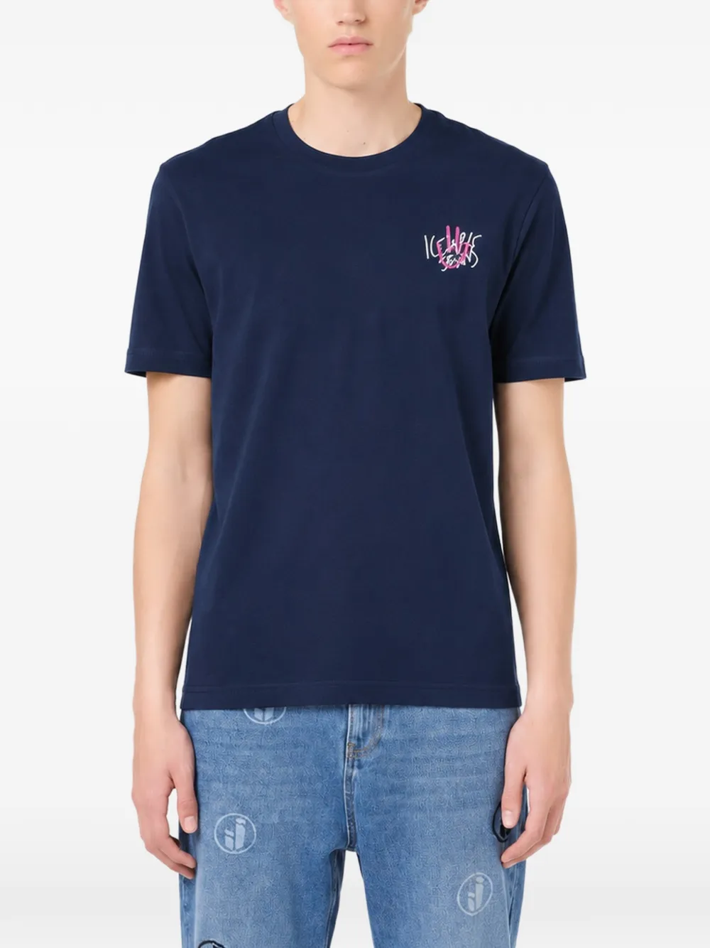 Iceberg T-shirt met grafische print Blauw