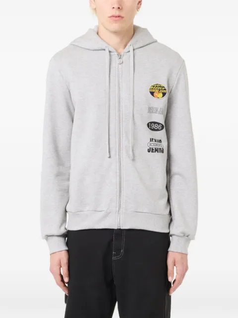 Iceberg logo-patch zip-up hoodie