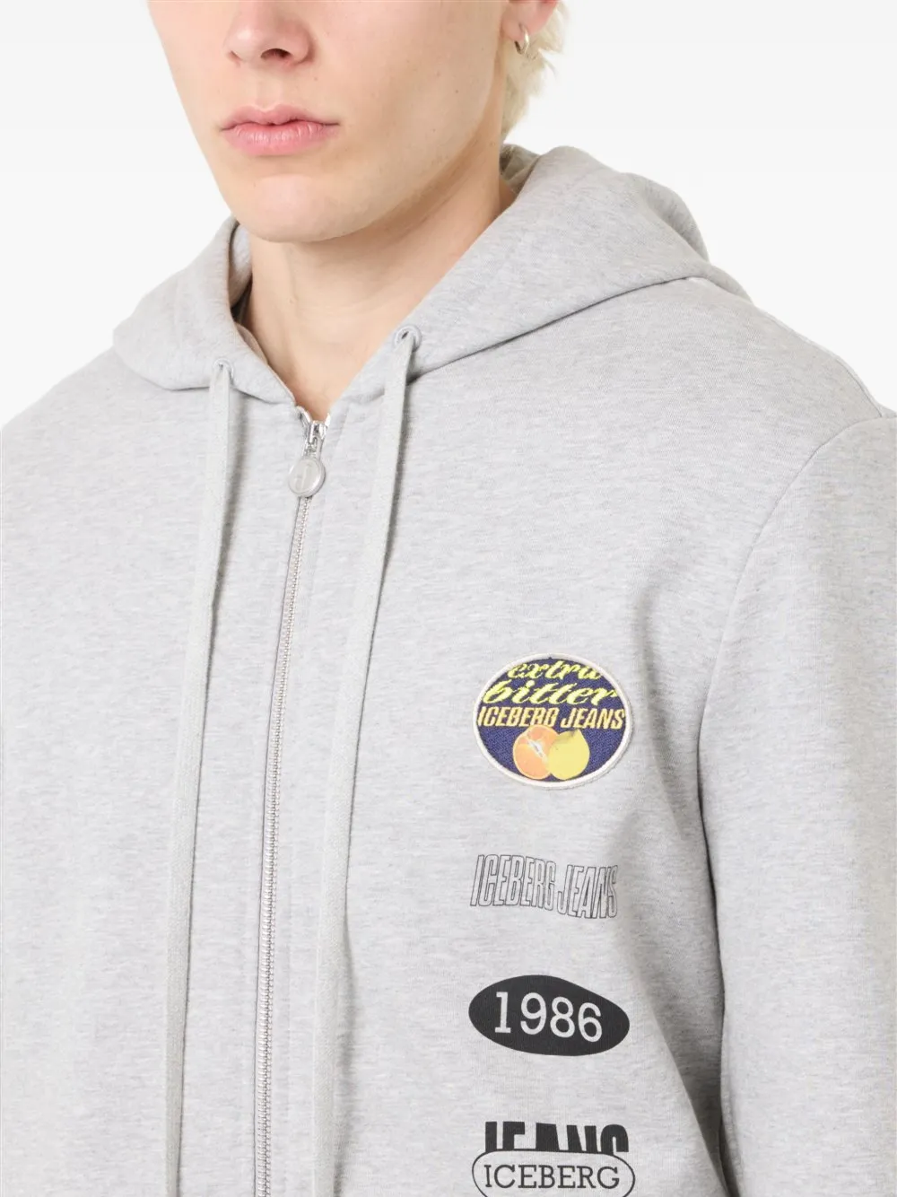 Iceberg Hoodie met logopatch Grijs