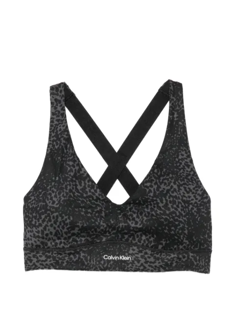 Calvin Klein sujetador deportivo con estampado de leopardo