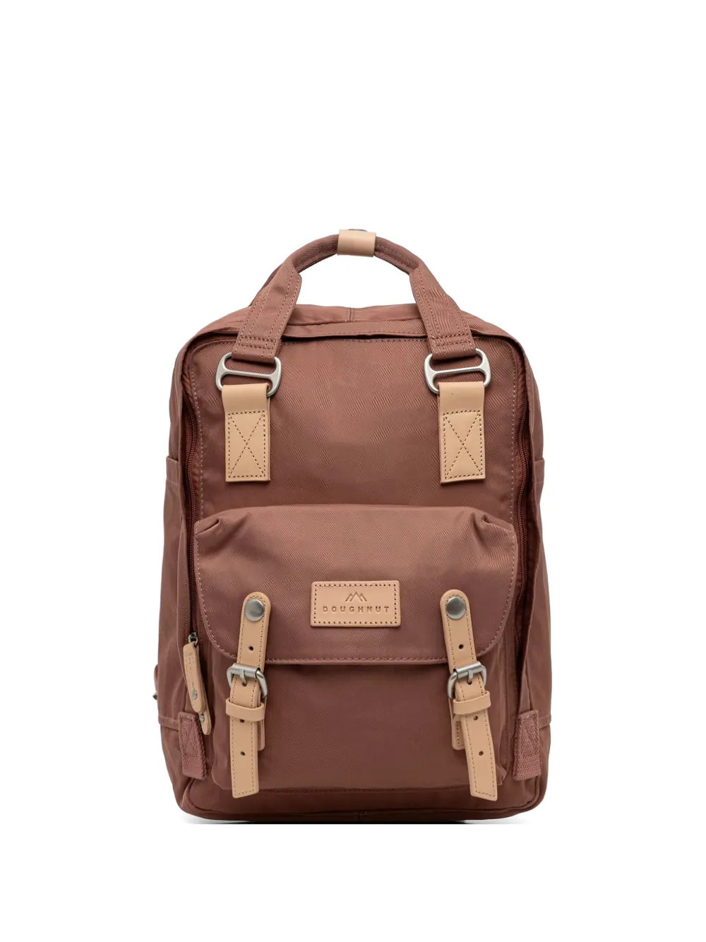 Doughnut Macaroon leather-trim buckle-fastening backpack - Marrone