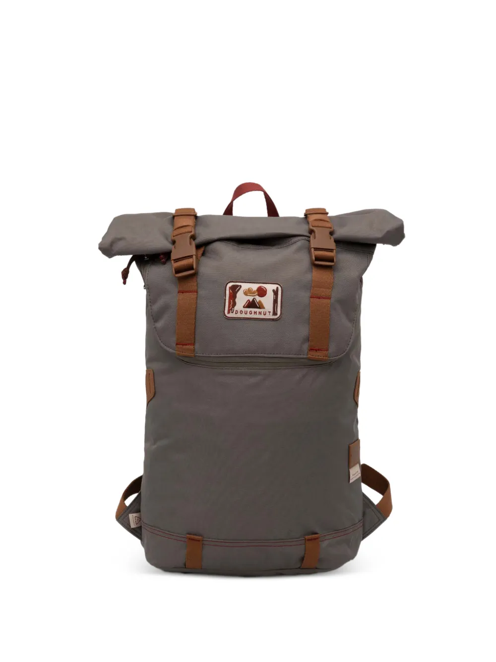 Doughnut roll-top buckle-fastening backpack - Grigio