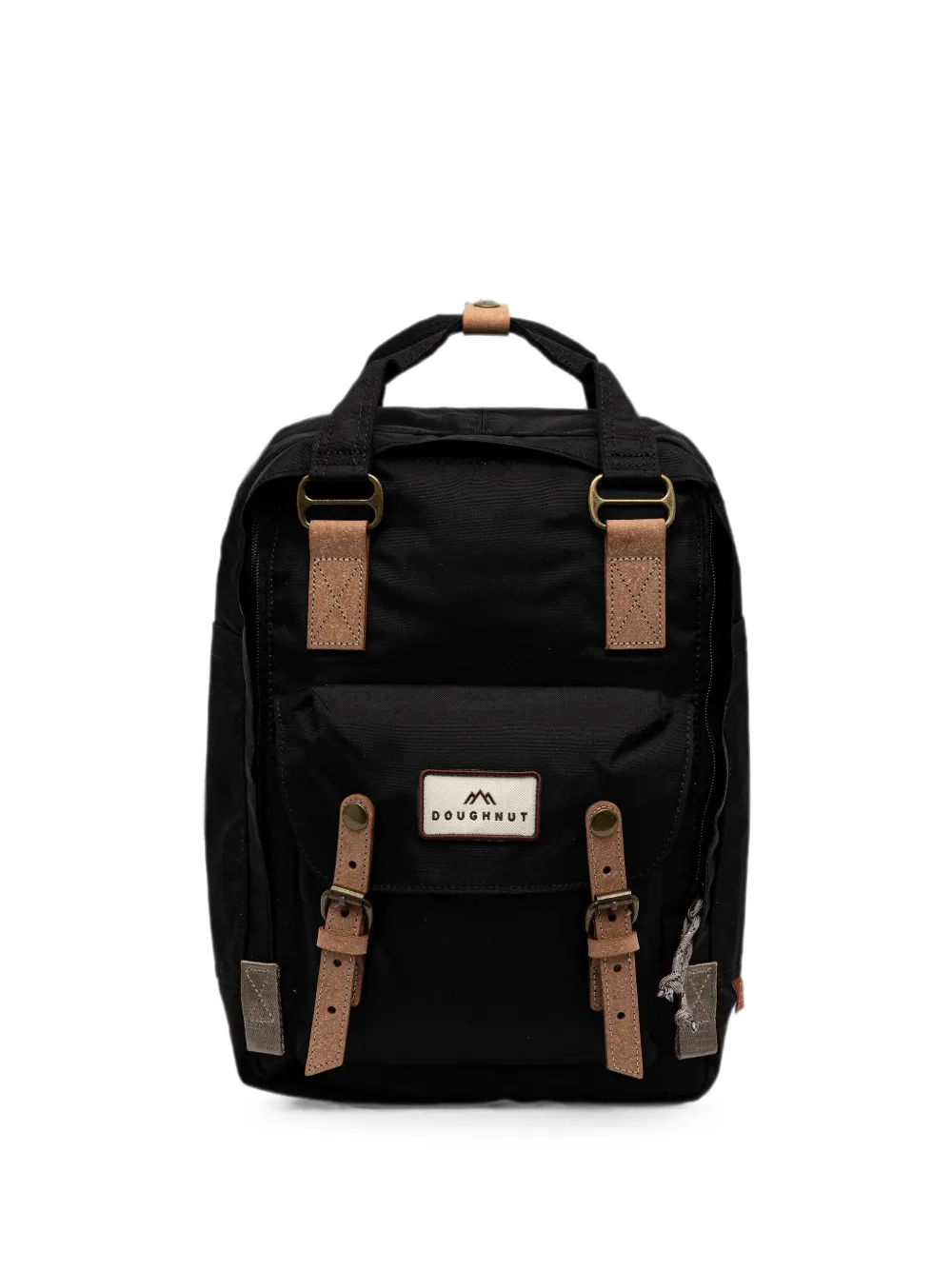Doughnut logo-patch buckle-fastening backpack - Nero