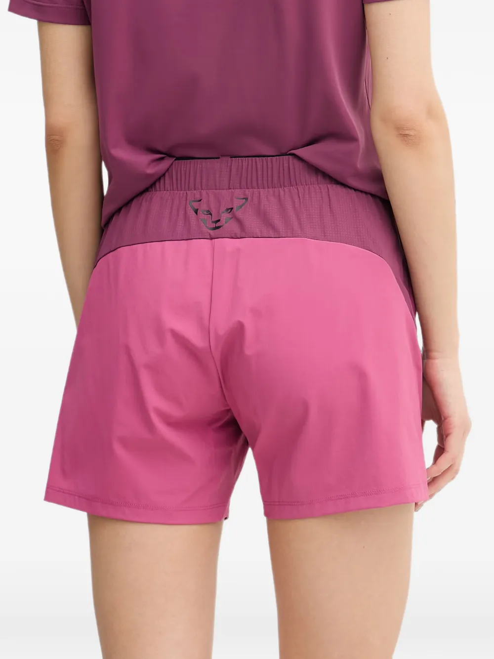 DYNAFIT Shorts met elastische tailleband en logoprint Roze