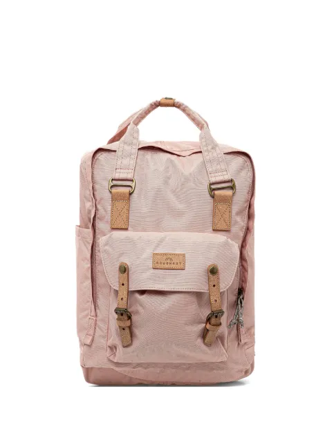 Doughnut large Macaroon buckle-fastening logo-patch backpack