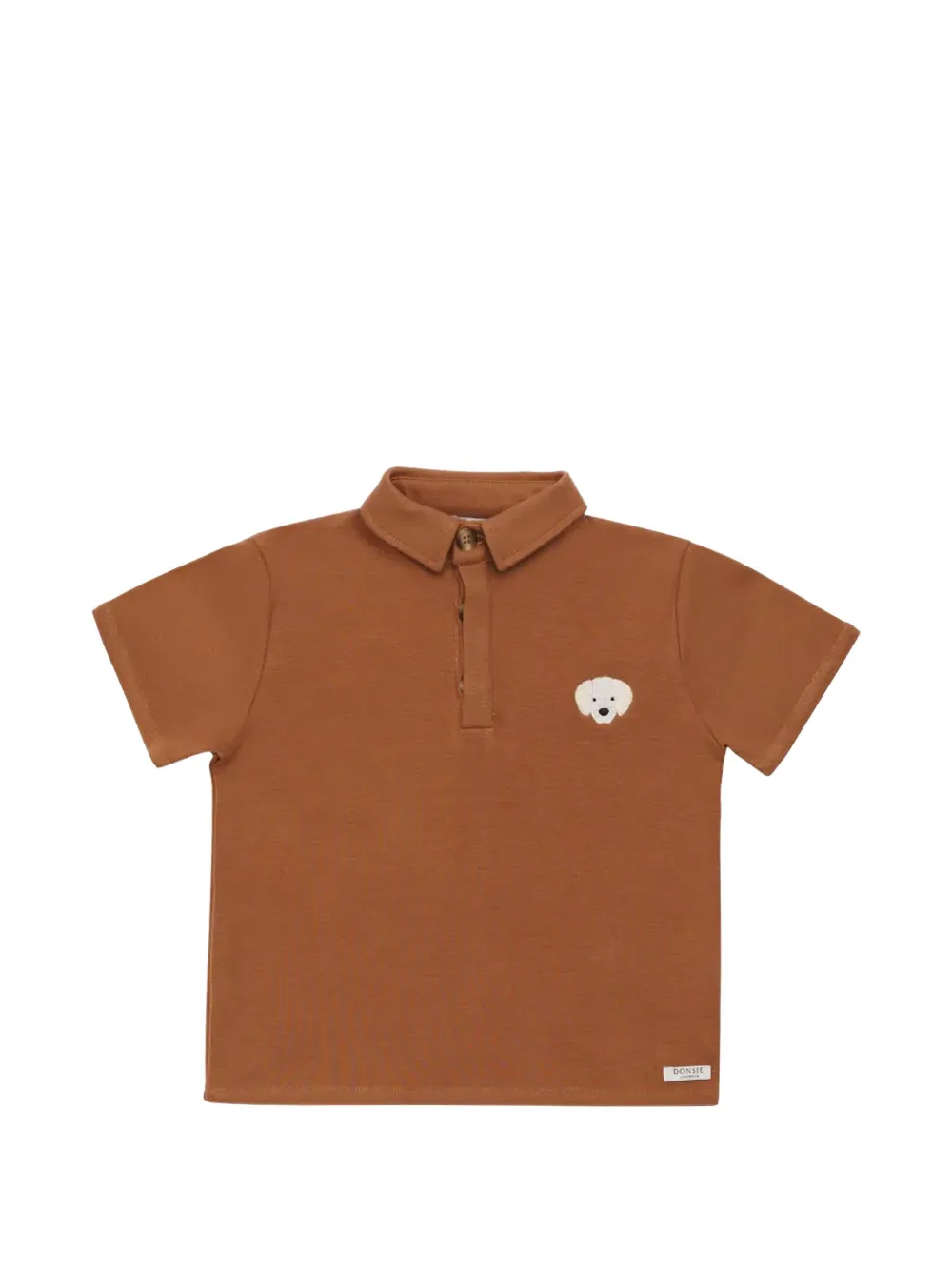 Donsje Wouti dog-patch polo shirt - Marrone