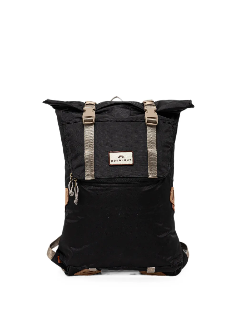Doughnut logo-patch buckle-fastening backpack - Nero