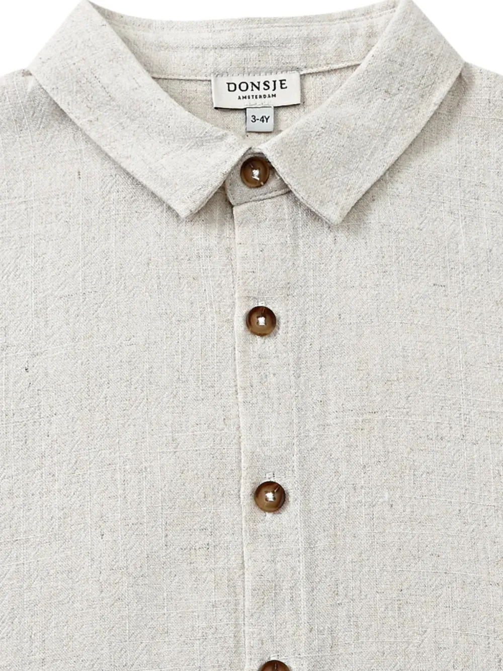 Donsje Brammie short-sleeved button-down shirt Grijs