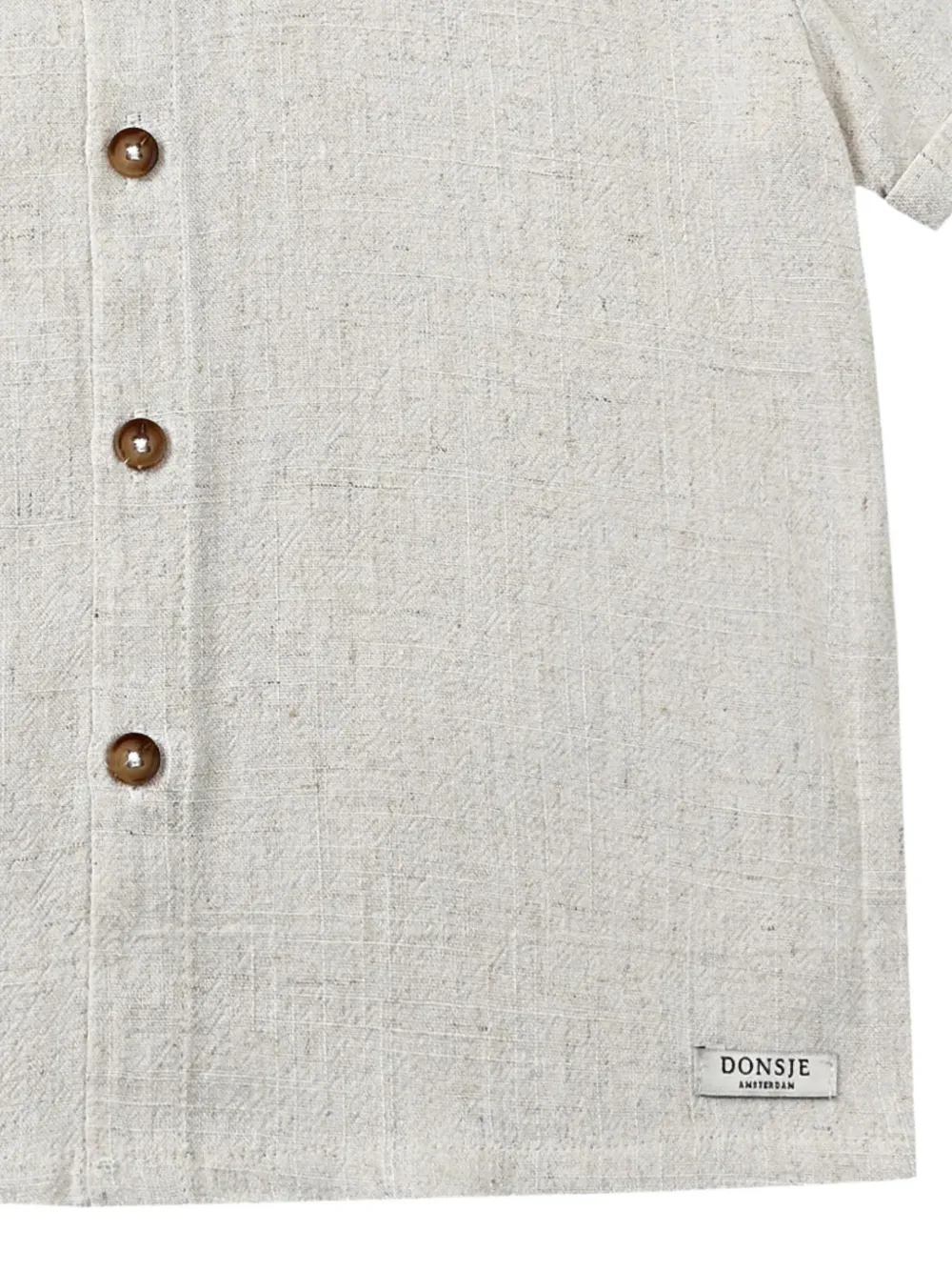 Donsje Brammie short-sleeved button-down shirt Grijs