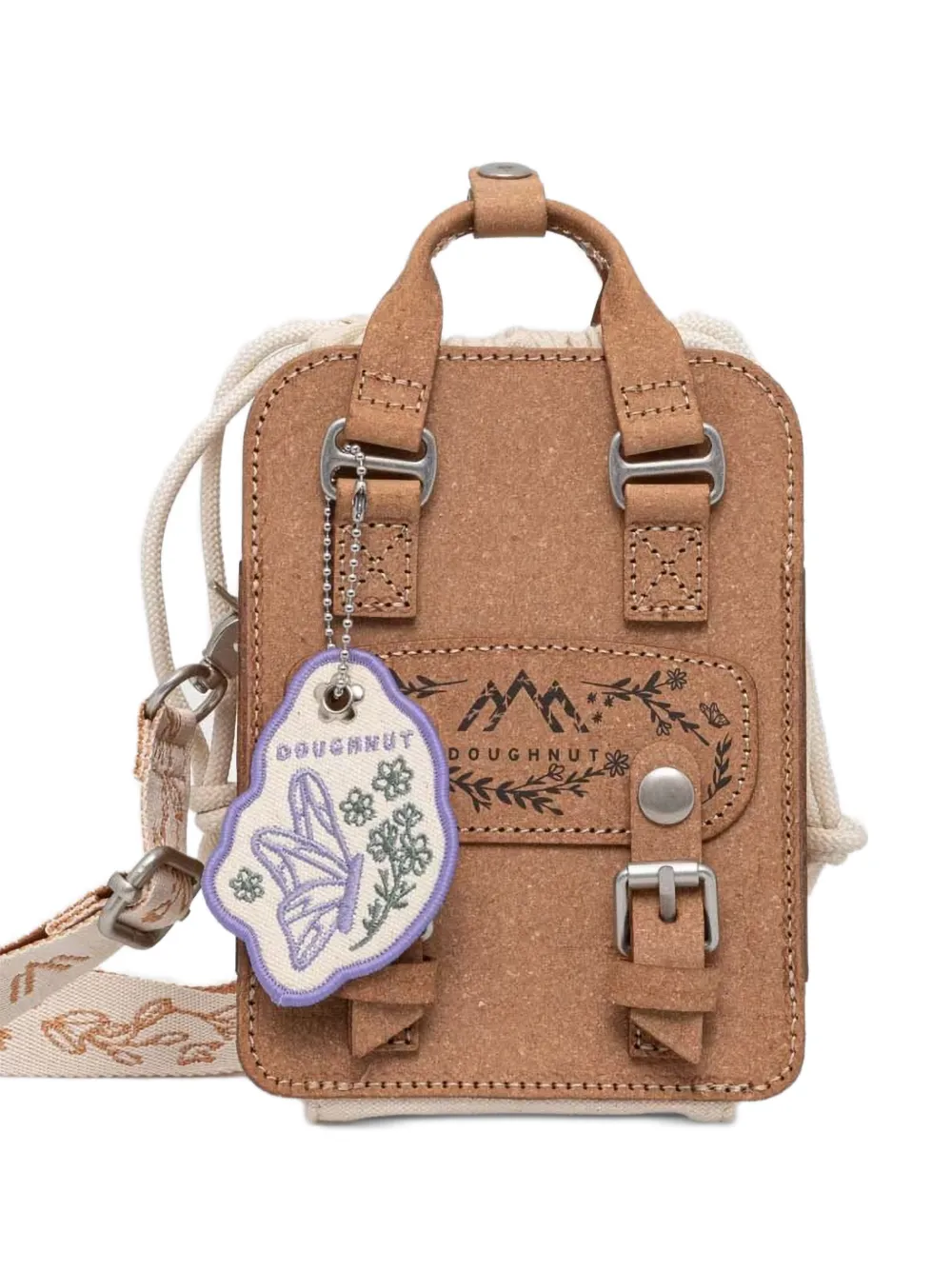 Doughnut Macaroon Tiny Bucket buckle-detail logo-print mini messenger bag