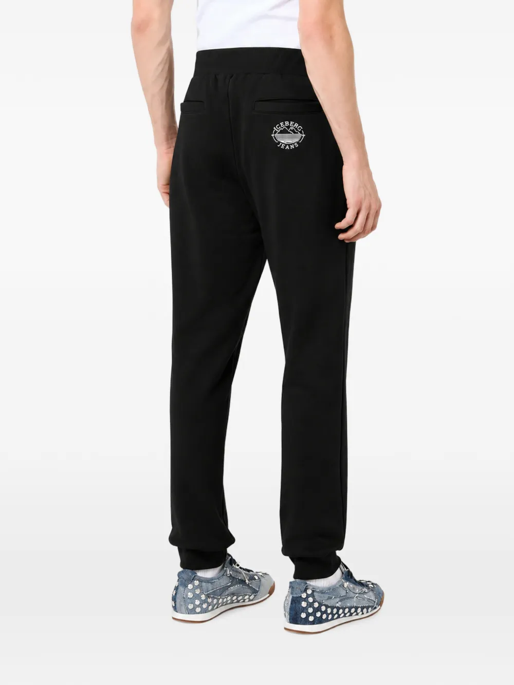Iceberg Trainingsbroek met geborduurd logo Zwart
