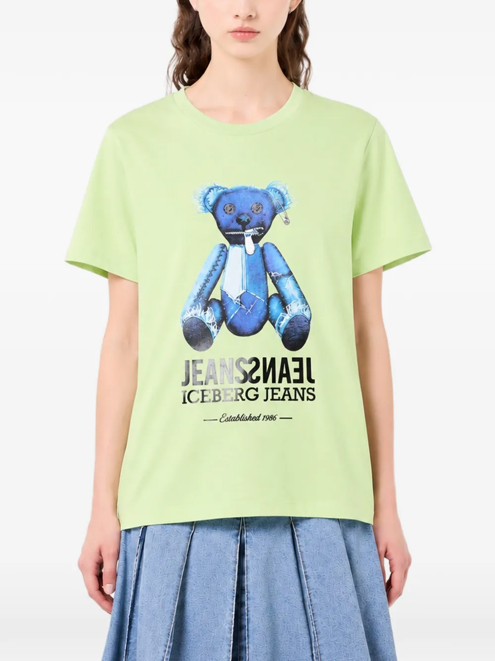 Iceberg T-shirt met teddybeerprint Groen