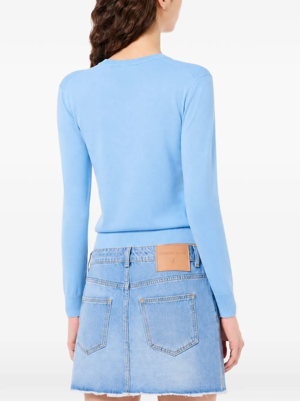 Iceberg Trui met logoprint Blauw