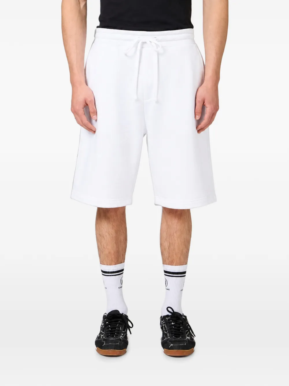 Iceberg Shorts met trekkoordtaille en logoprint Wit