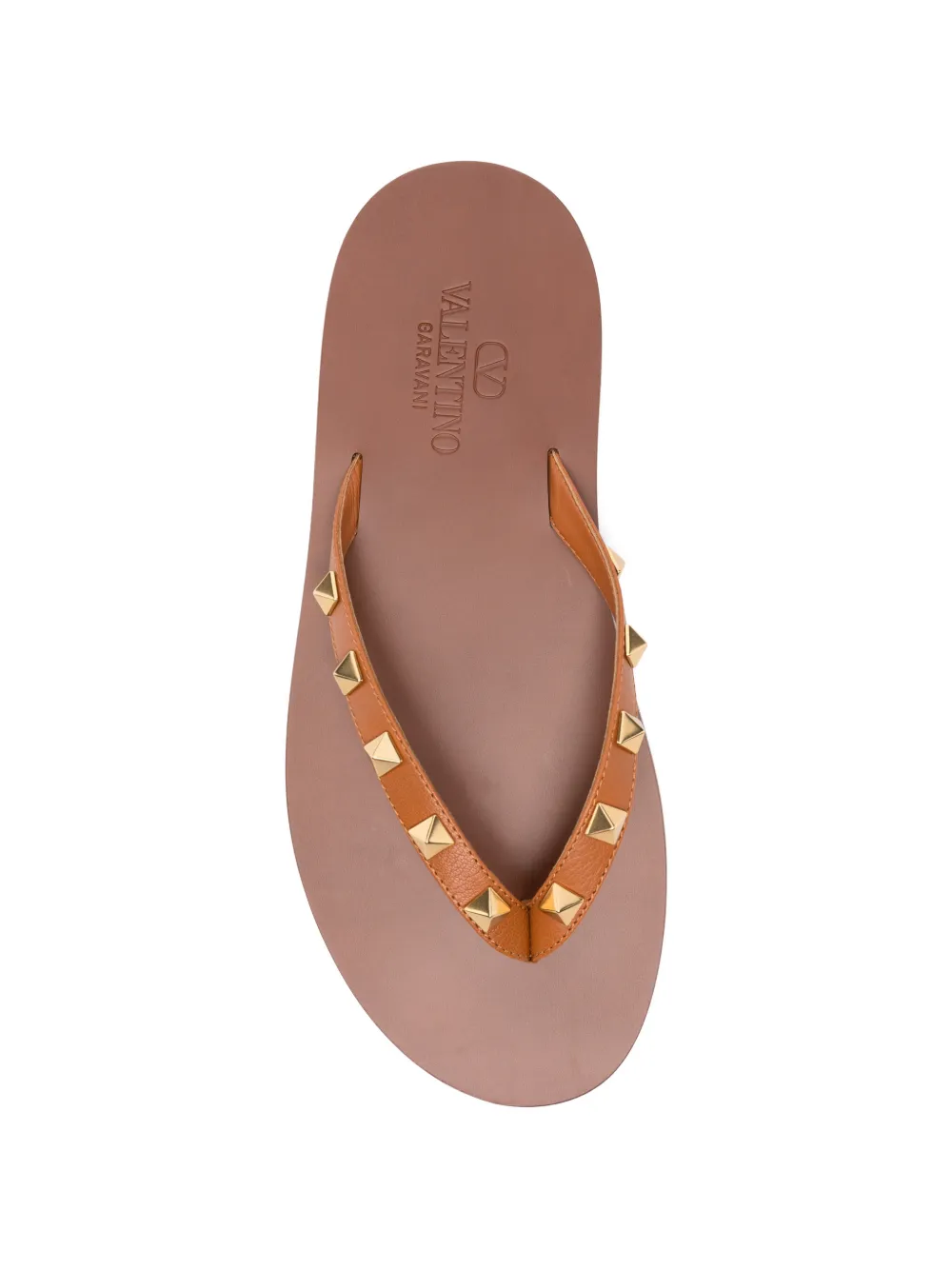 Valentino Garavani Rockstud leather sandals Bruin