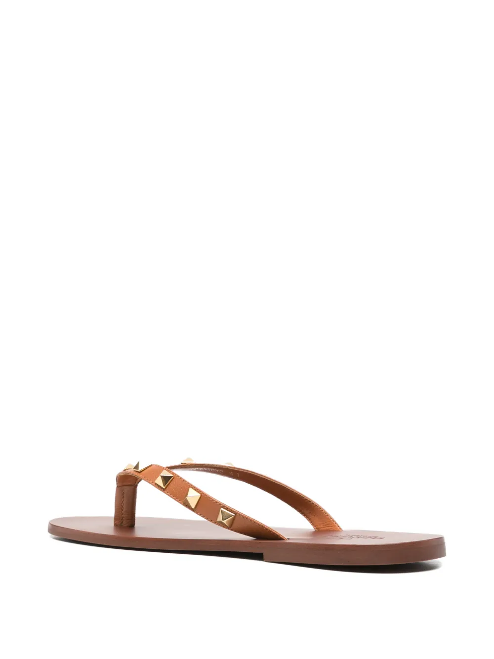 Valentino Garavani Rockstud leather sandals Bruin
