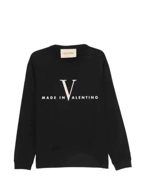 Valentino Garavani playera manga larga con logo estampado