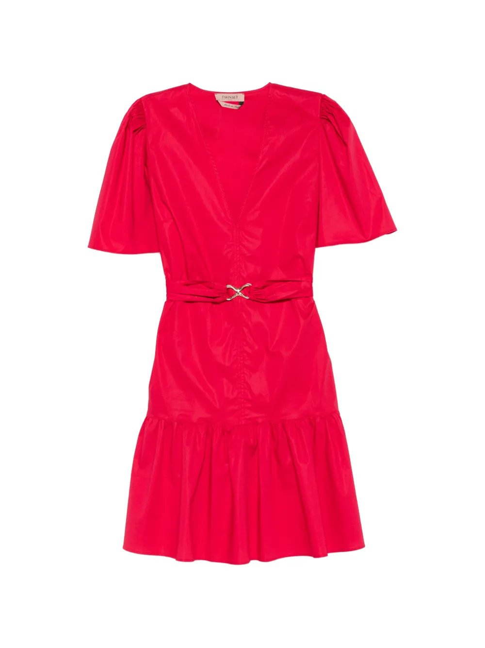 TWINSET belted mini dress - Rosso