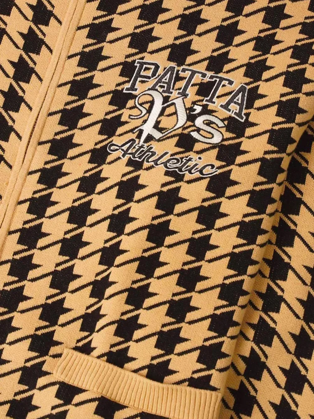  Patta Houndstooth-pattern Zip-up Cardigan - Neutro 