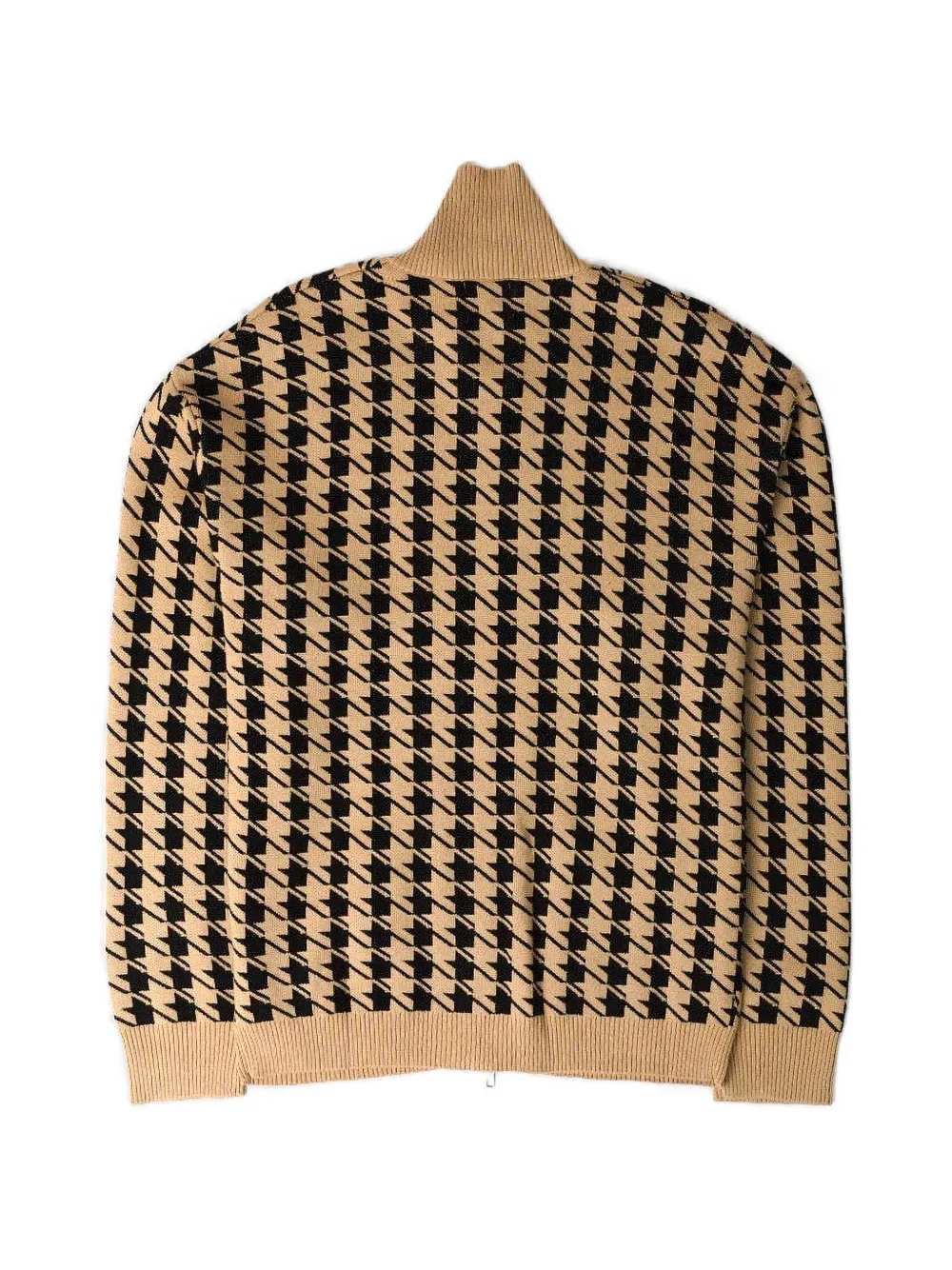  Patta Houndstooth-pattern Zip-up Cardigan - Neutro 