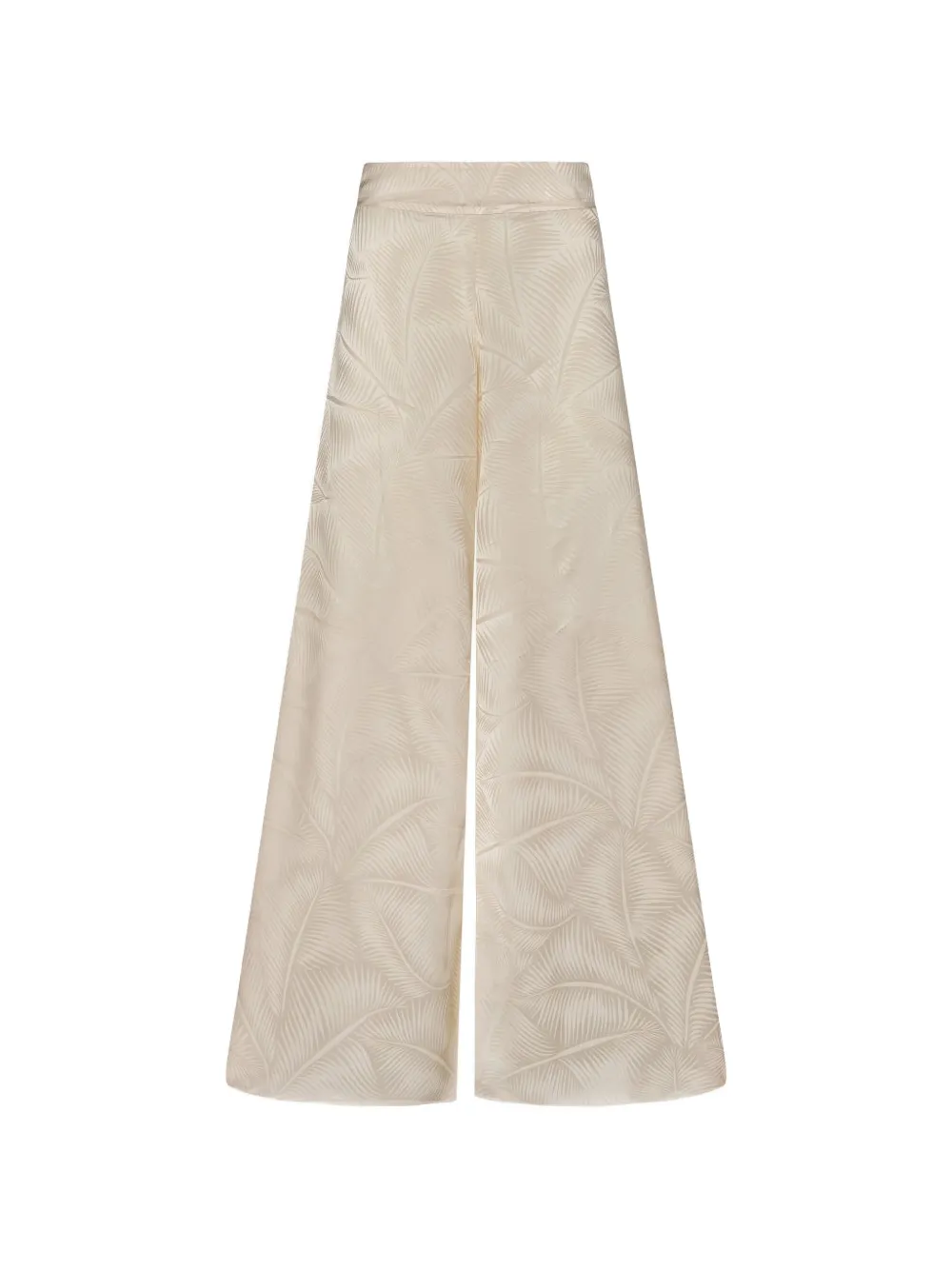 Johanna Ortiz Musical palm-jacquard wide-leg trousers - Toni neutri