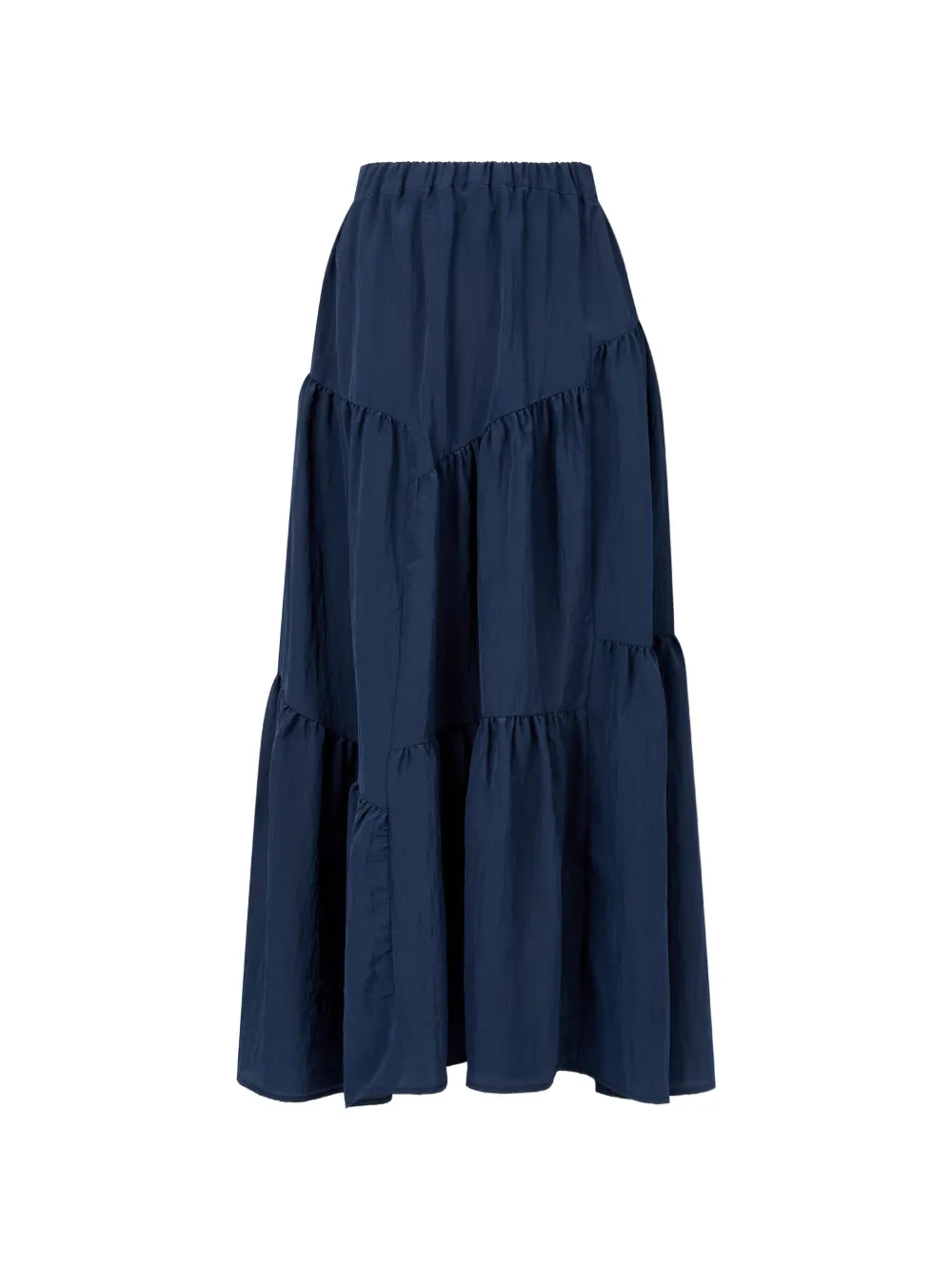 TOMBOY asymmetrical tiered A-line maxi skirt - Blu