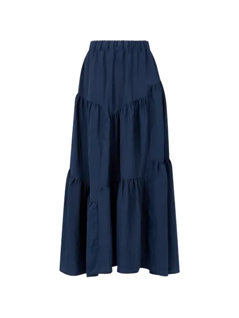 TOMBOY Asymmetrische gelaagde A-lijn maxi-rok