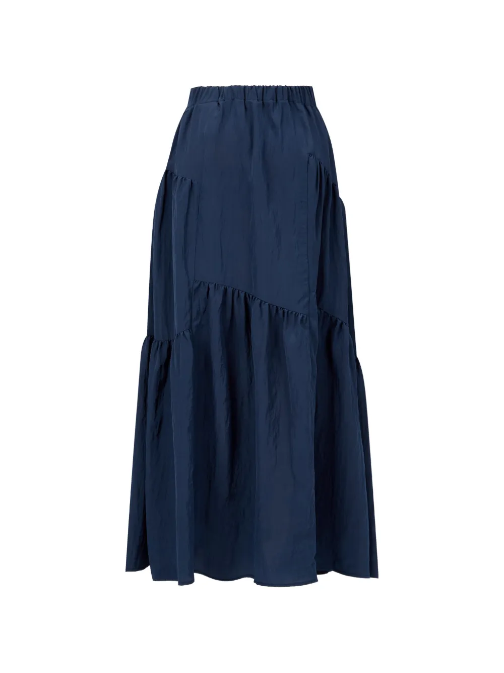 TOMBOY Asymmetrische gelaagde A-lijn maxi-rok Blauw