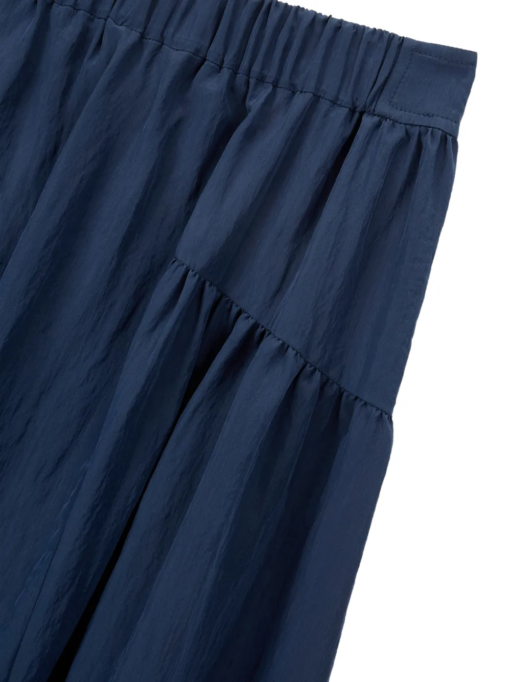 TOMBOY Asymmetrische gelaagde A-lijn maxi-rok Blauw