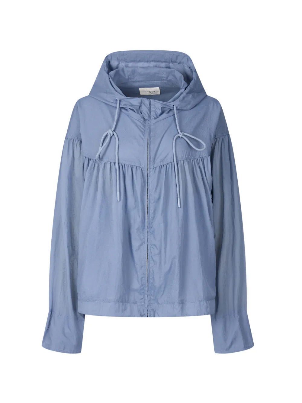 TOMBOY shirred hooded jacket - Blu